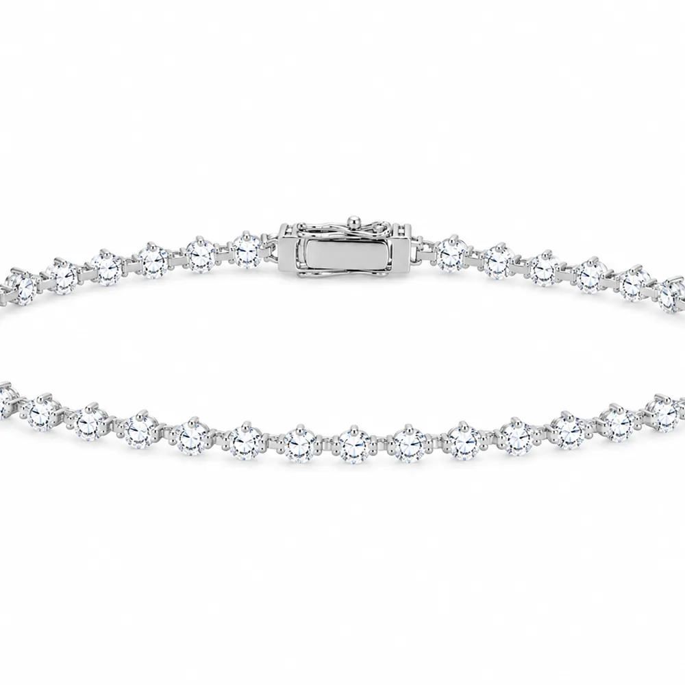Pulseira Rivieira 3 pontas / 3mm / 5,5 quilates