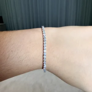 Pulseira Rivieira 4 pontas / 3mm / 5,5 quilates